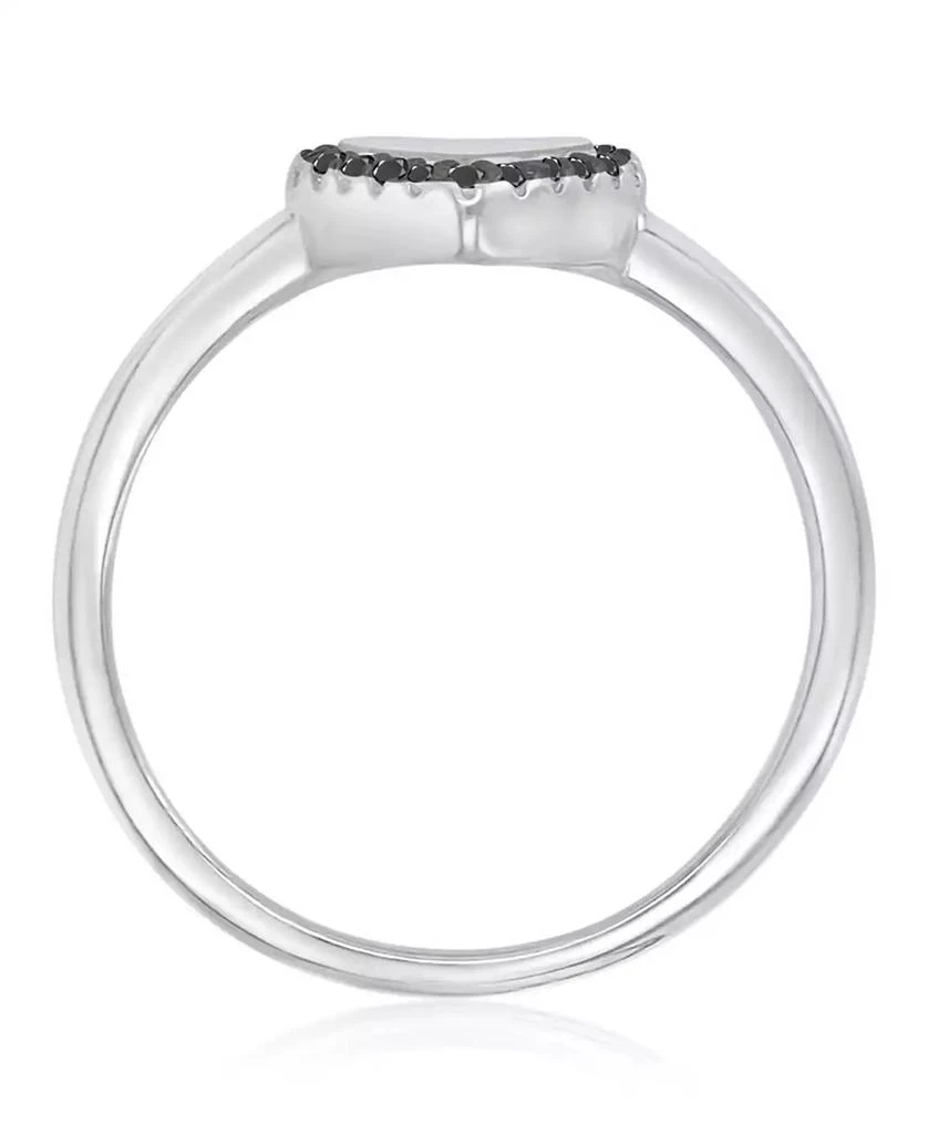 Macy
s Black Spinel (0.14 ct. t.w.) and Imitation Pearl Heart Ring 2