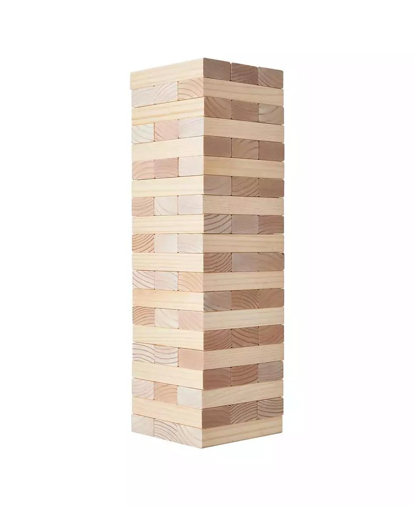 HONGGE Giant Wooden Tumbling Tower Game with Domino Blocks and Storage Bag 10