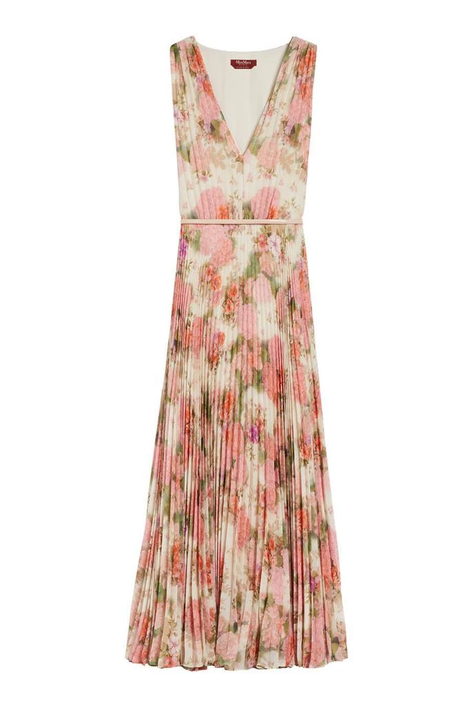 Max Mara Flared printed georgette dress 1