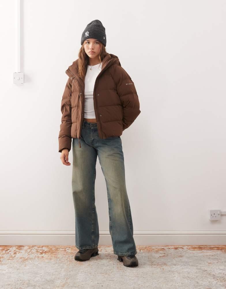 Columbia Columbia Amaze Puff hooded puffer coat in brown - Jackets