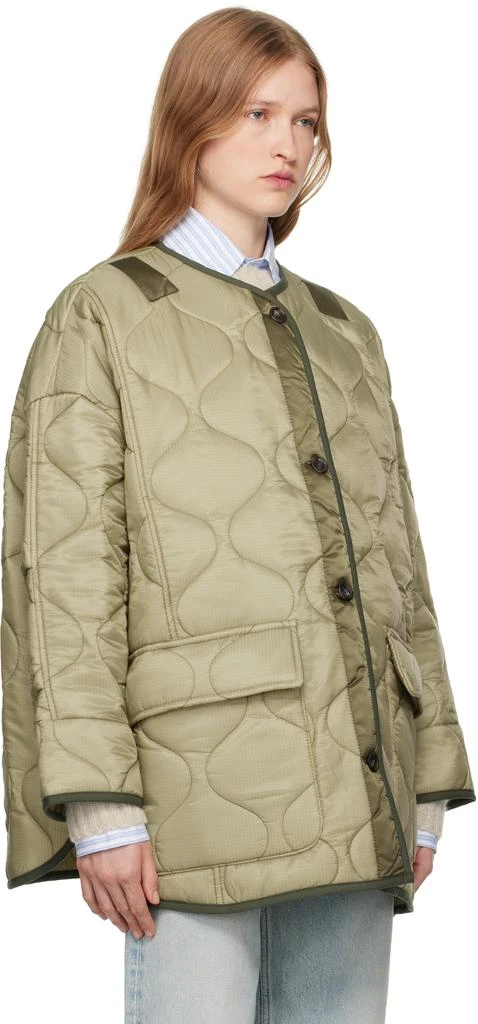 The Frankie Shop Green Teddy Quilted Jacket 2