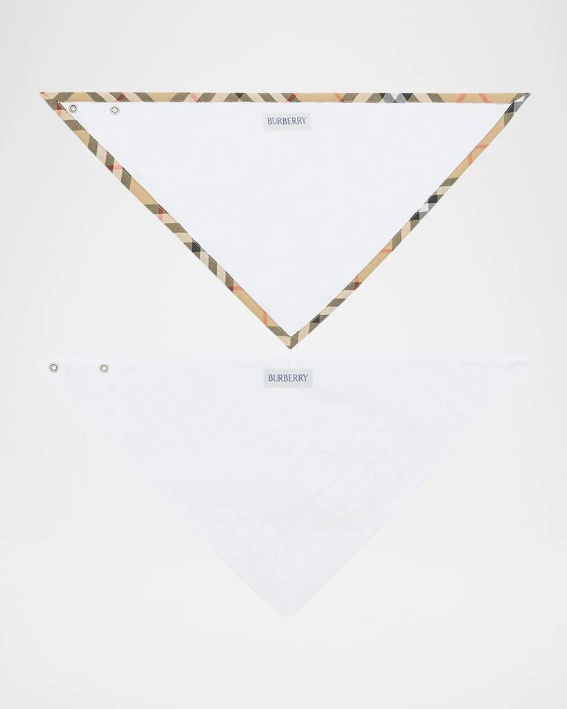 Burberry Kid
s Check Cotton Two-Piece Bib Set, Size 0M-24M 2