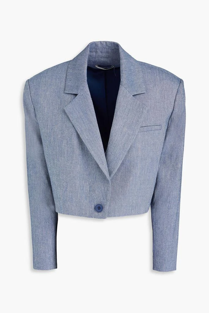 Alice + Olivia Cropped denim blazer 1