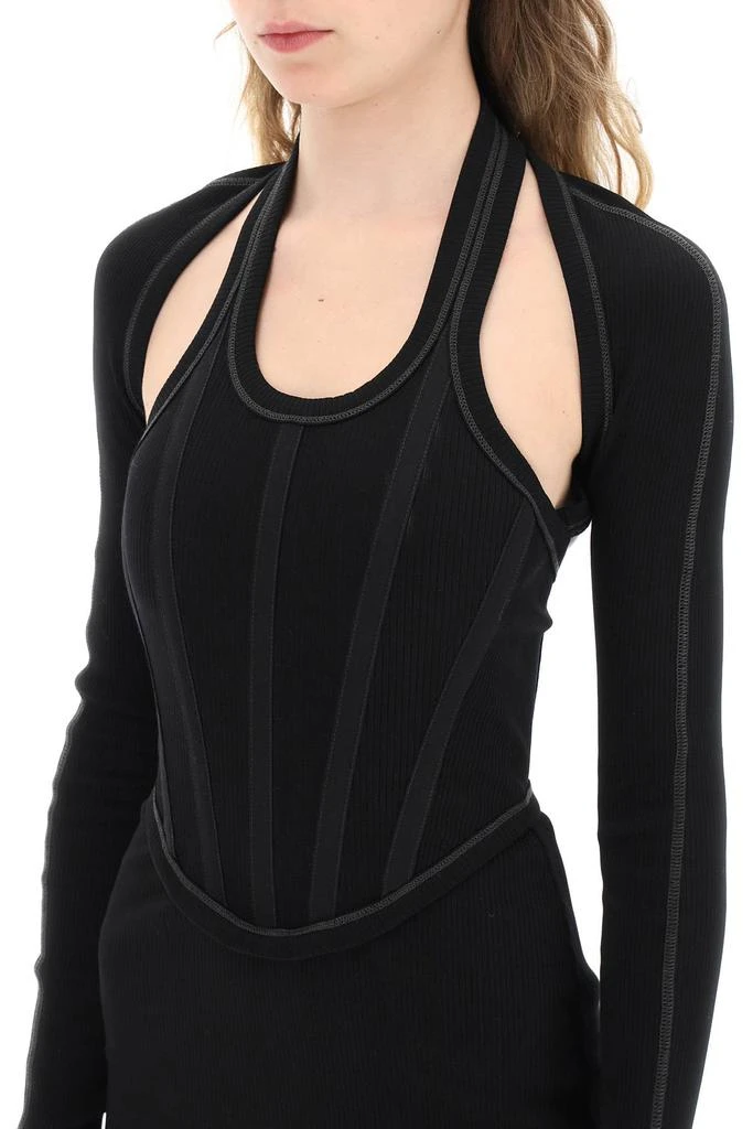 DION LEE modular corset minidress in cotton rib 4