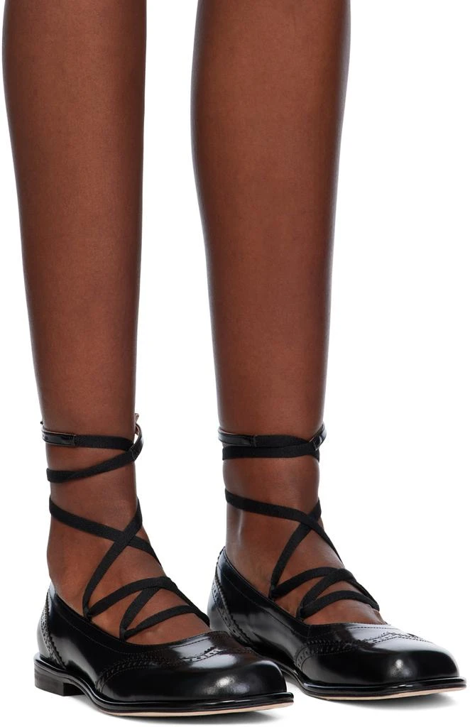 Shushu/Tong Black Lace-Up Flat Brogues 4