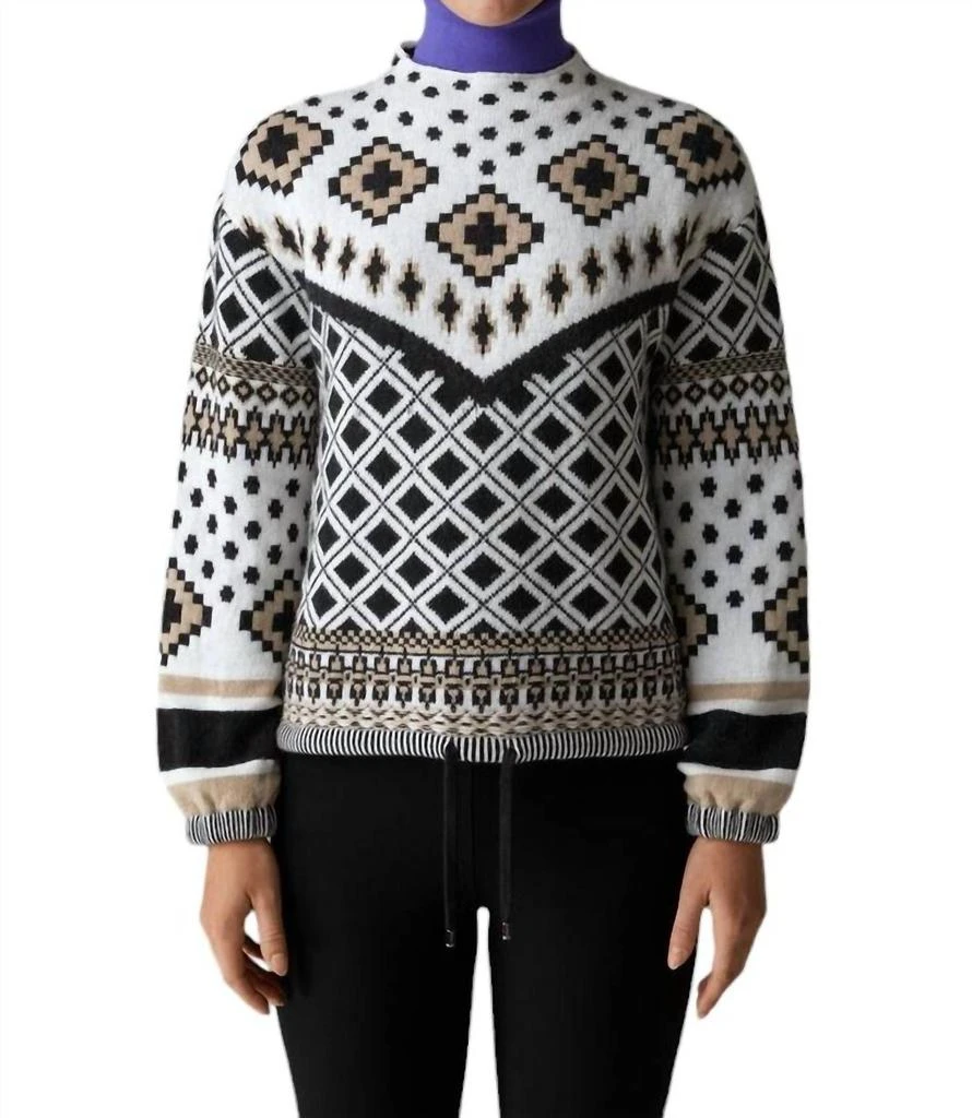 Bogner Najla Sweater In Beige/black 1