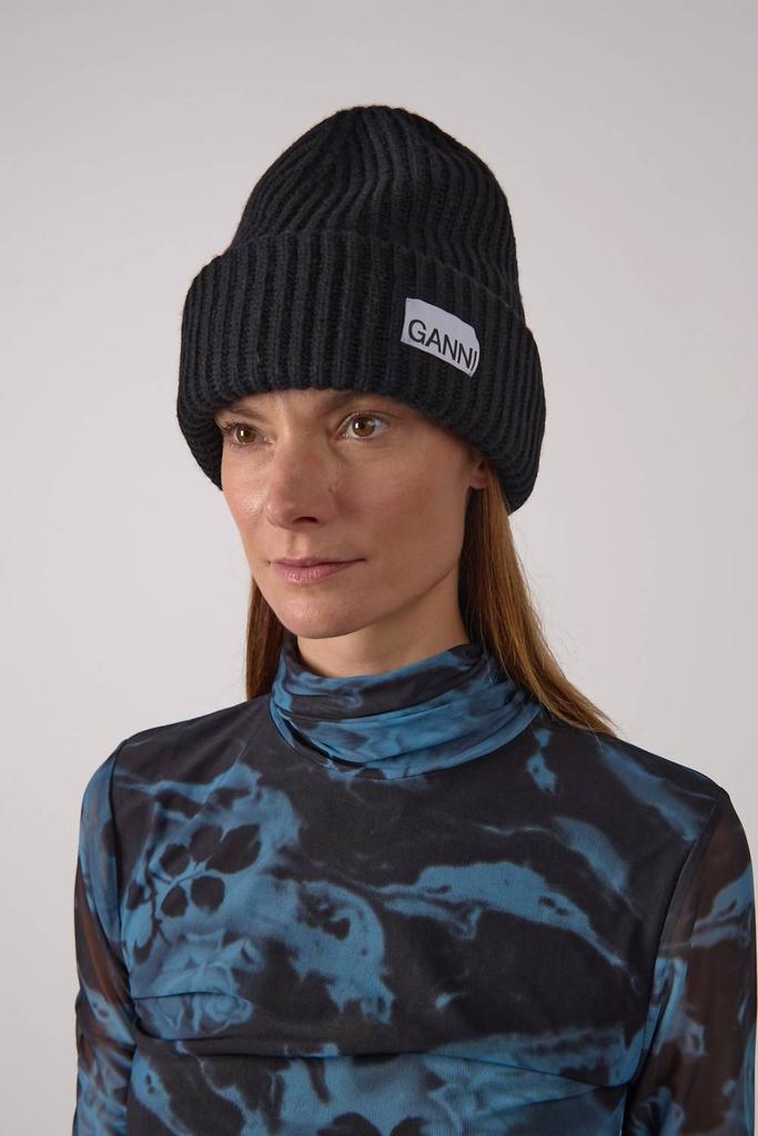 Women's Structured Rib Beanie In Black – On Sale Now with Up to 35