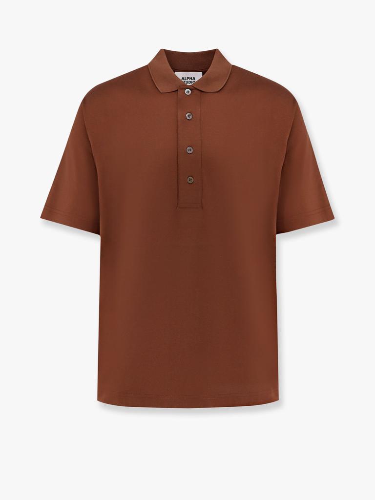 ALPHA STUDIO Cotton jersey polo shirt