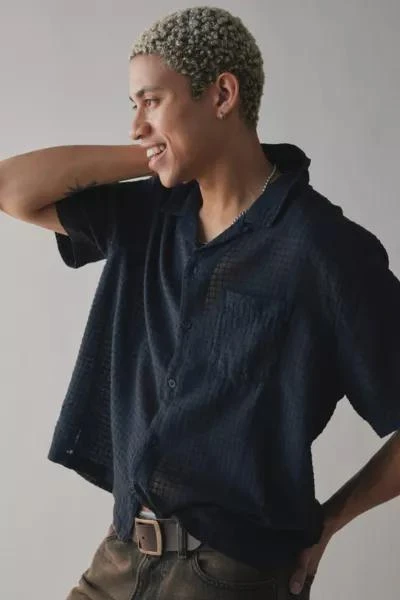 Urban Outfitters Standard Cloth Liam Textured Grid Shirt 1