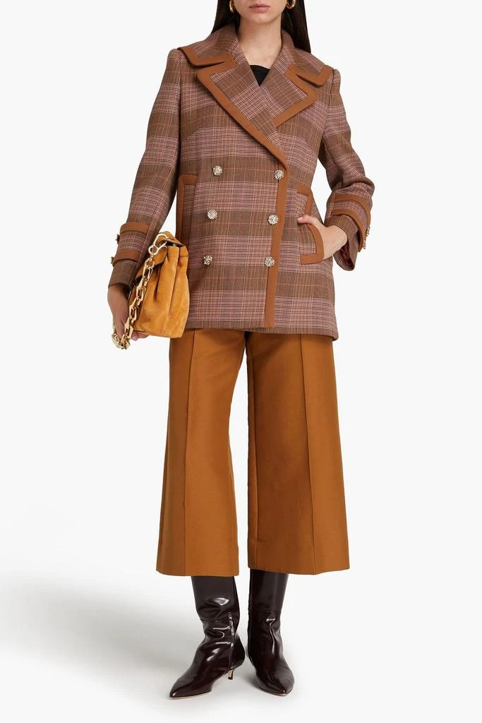 Zimmermann Double-breasted Prince of Wales checked tweed coat 2