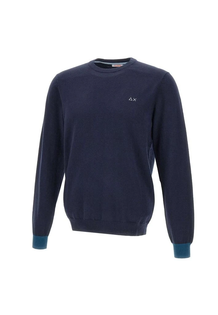SUN 68 Sun 68 Logo Embroidered Creweneck Knitted Jumper 1