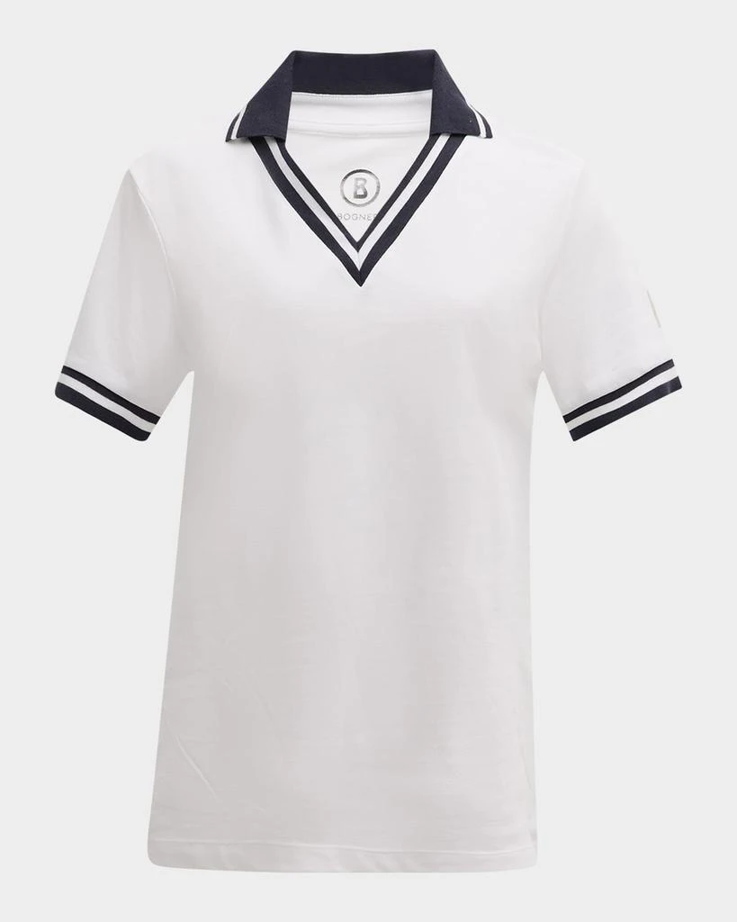 Bogner Lydia Pique Jersey Performance Polo 1
