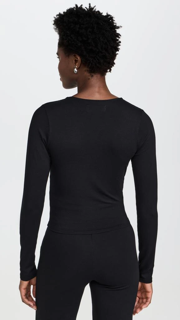 Les Tien Dan Deep V Neck Long Sleeve Tee 2