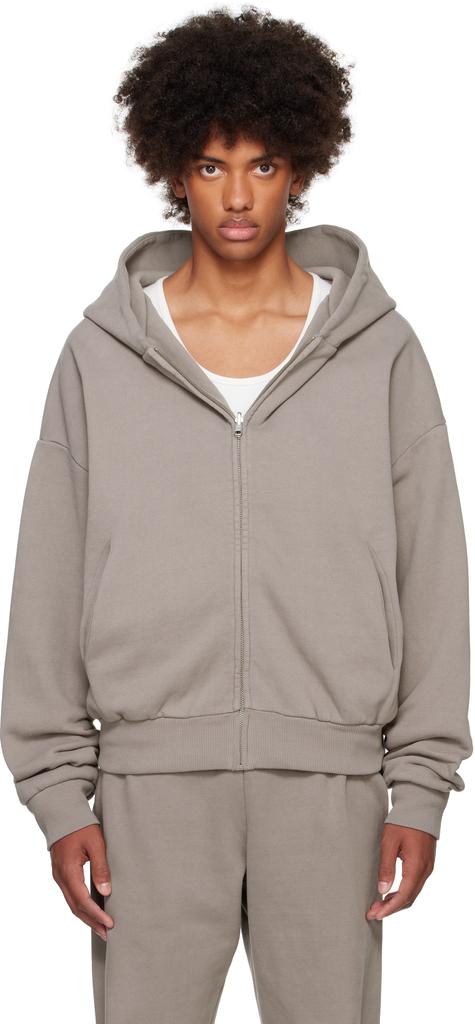 ユニセックス【Entire Studios】エターナル ジップパーカー GRAY Entire Studios Gray Eternal Zip Hoodie - Hoodies - BeyondStyle