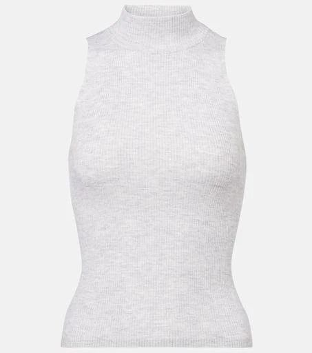 Brunello Cucinelli Ribbed-knit turtleneck top 1