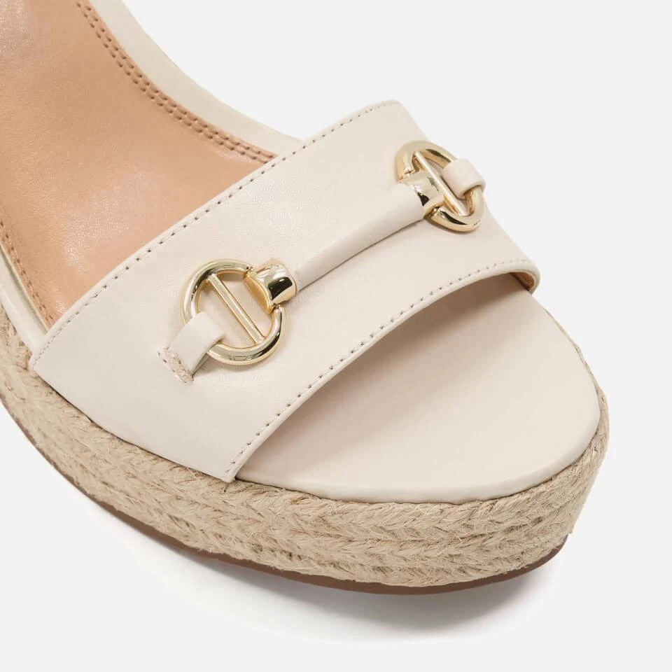 Dune DUNE LONDON KAI GOLD-TONE LEATHER WEDGED SANDALS 3