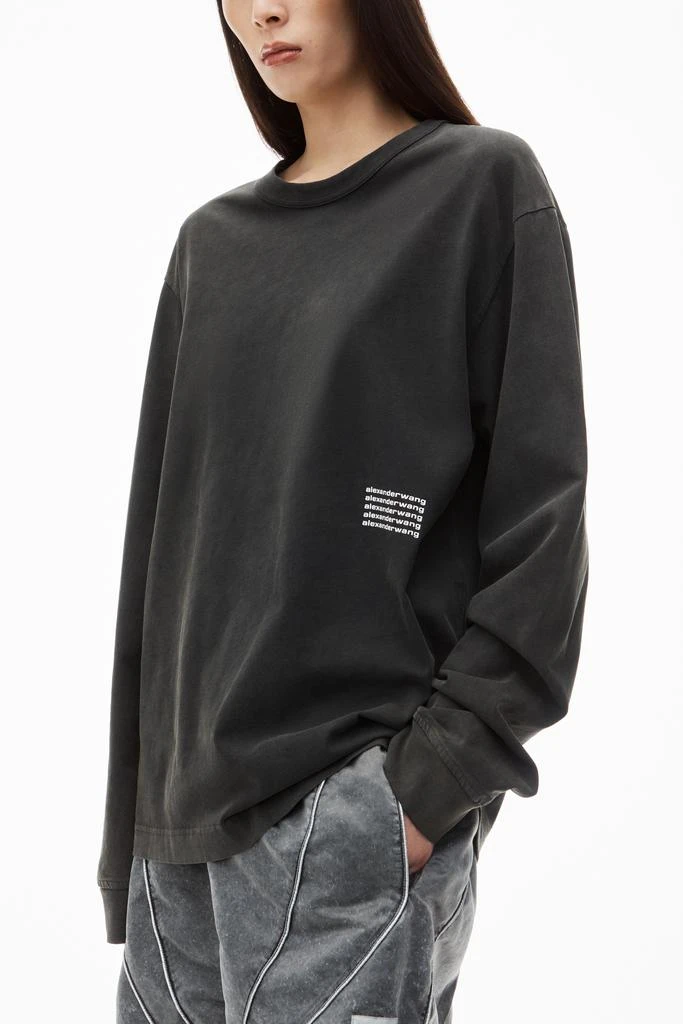 Alexander Wang LONG-SLEEVE TEE IN ACID WASH JERSEY 3