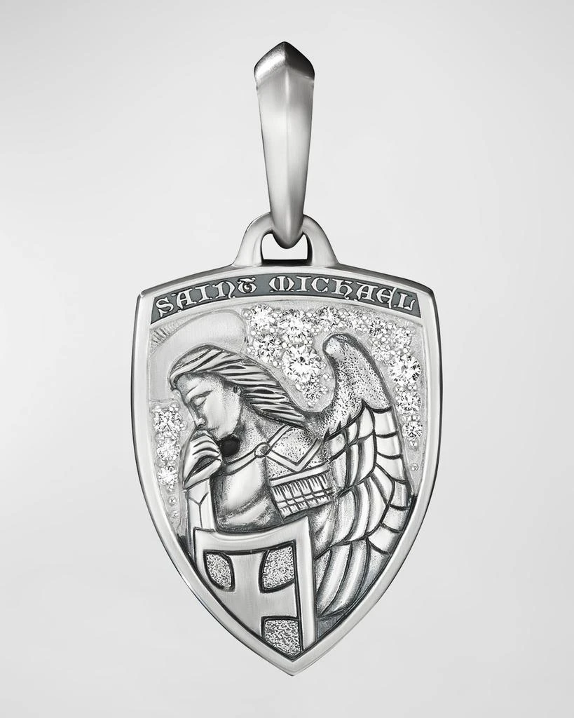 David Yurman Men's St. Michael Pendant in Silver, 26mm 1