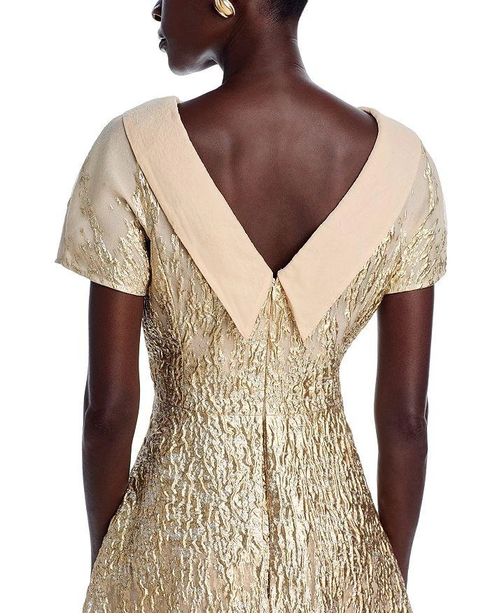 Teri Jon Metallic Organza Gown 6