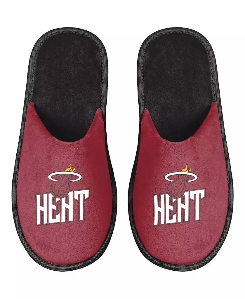 FOCO Men's Miami Heat Scuff Slide Slippers 1