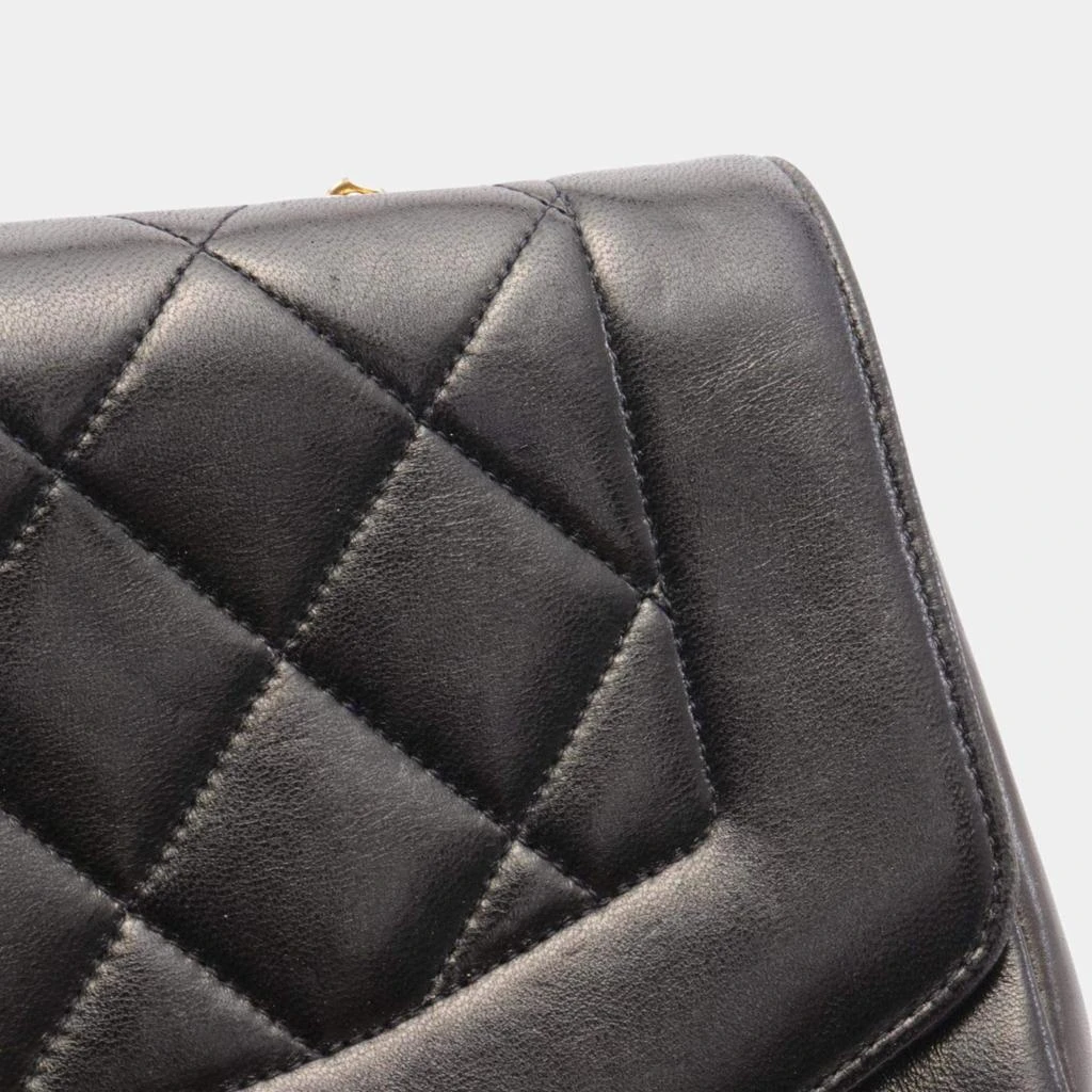 Chanel Chanel Black Lambskin Leather Diana Flap Shoulder Bag 8