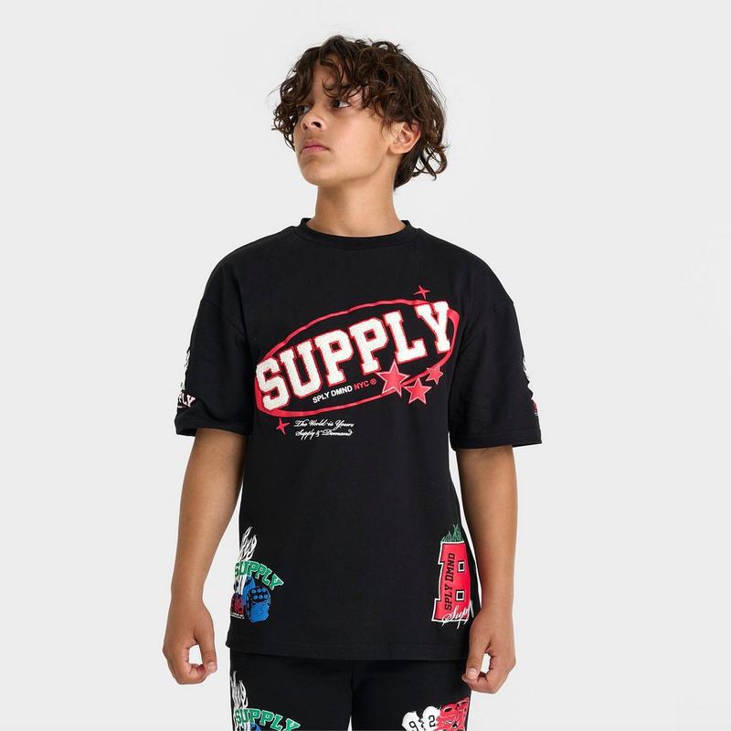 SUPPLY & DEMAND Kids' Supply & Demand Patch Cloud T-Shirt