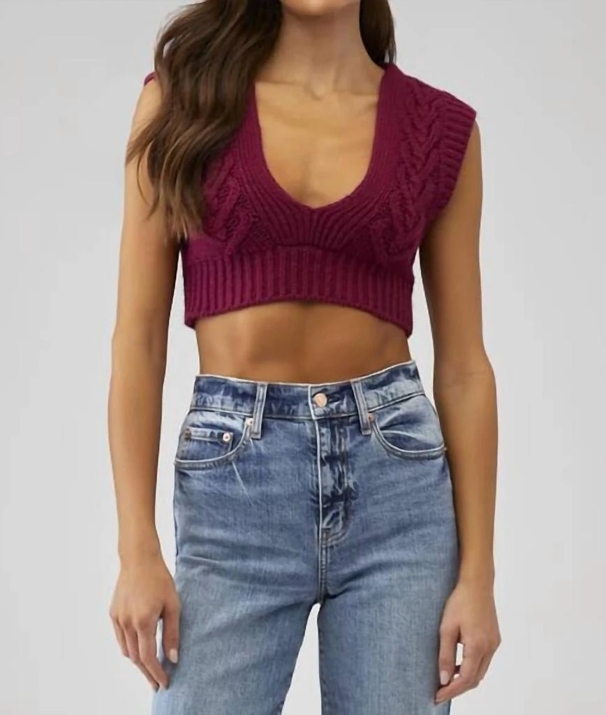 For Love & Lemons For Love & Lemons - LAYTON CROPPED VEST 4