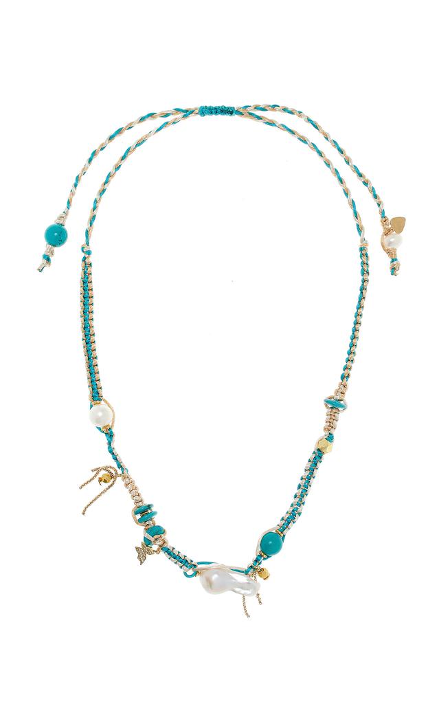 Joie DiGiovanni Joie DiGiovanni - Sand Knotted Silk Turquoise; And Pearl Necklace - Multi - OS - Moda Operandi - Gifts For Her