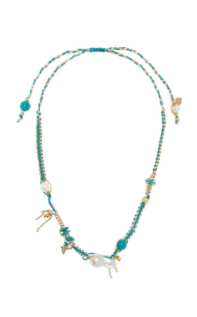 Joie DiGiovanni Joie DiGiovanni - Sand Knotted Silk Turquoise; And Pearl Necklace - Multi - OS - Moda Operandi - Gifts For Her 1