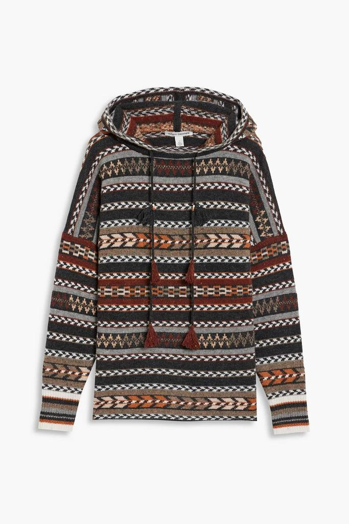 AUTUMN CASHMERE Jacquard-knit cashmere hoodie 1