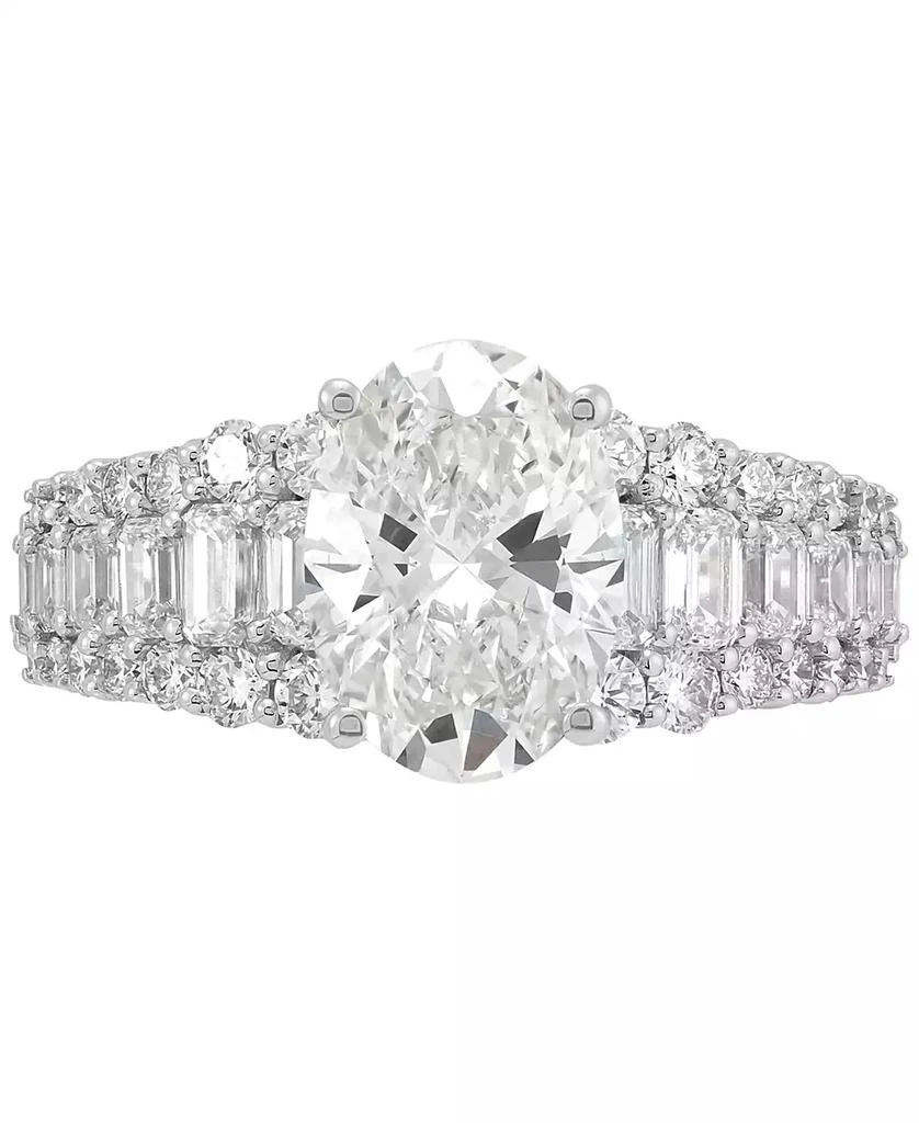 Grown With Love Certified Lab Grown Oval Engagement Ring (4 ct. t.w.) in 14k White Gold 3