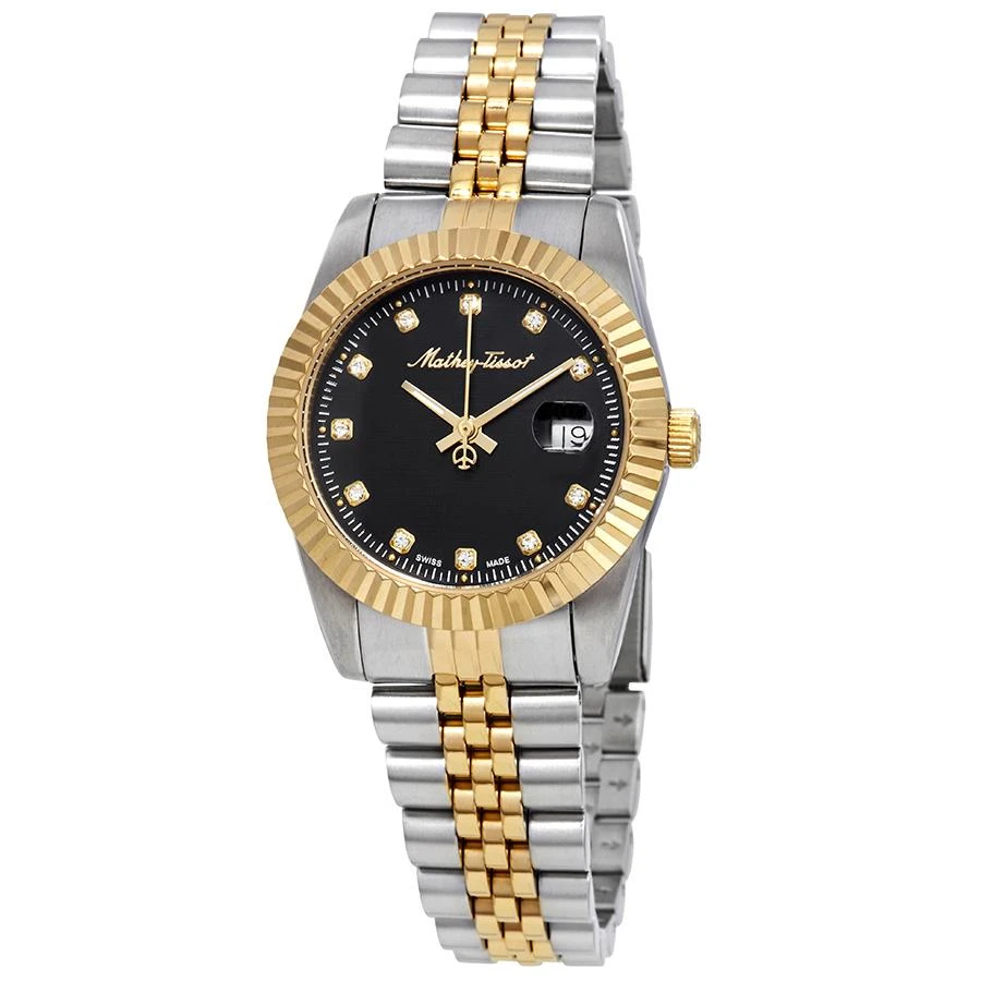 Mathey-Tissot Mathey-Tissot Mathey III Quartz Crystal Black Dial Ladies Watch D810BN 1