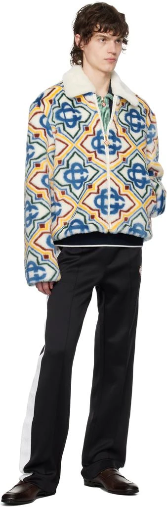 Casablanca Multicolor Jacquard Faux-Fur Jacket 4