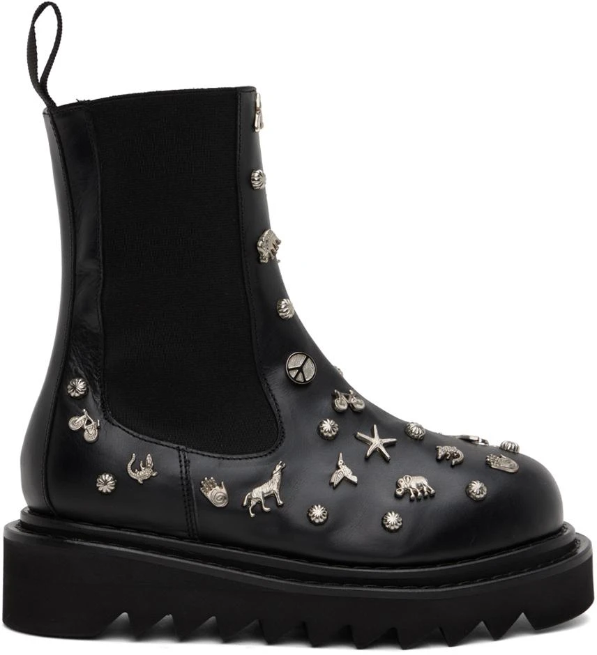 Toga Pulla Black Embellished Boots 1