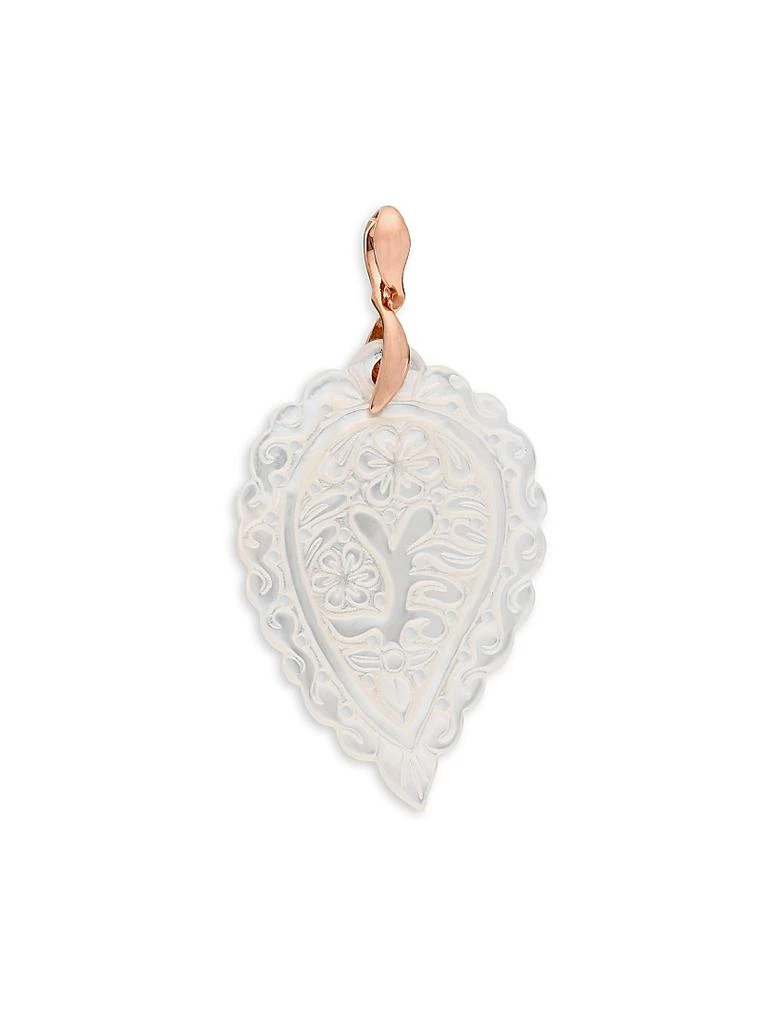 Tamara Comolli India 18K Rose Gold & Mother-Of-Pearl Leaf Pendant 1