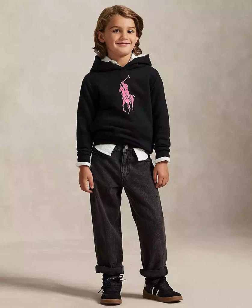 Ralph Lauren Toddler and Little Boys Pink Pony Fleece Hoodie 2