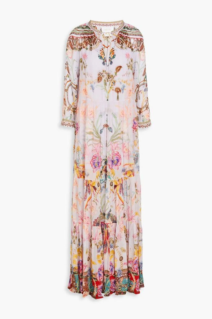 Camilla Crystal-embellished printed silk-crepon maxi dress 1