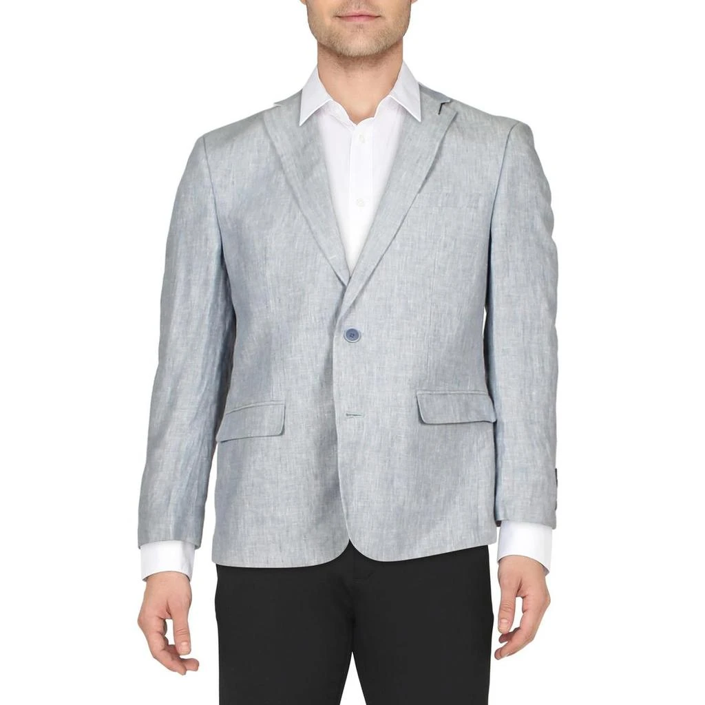 Bar III Mens Linen Slim Fit Suit Jacket 1