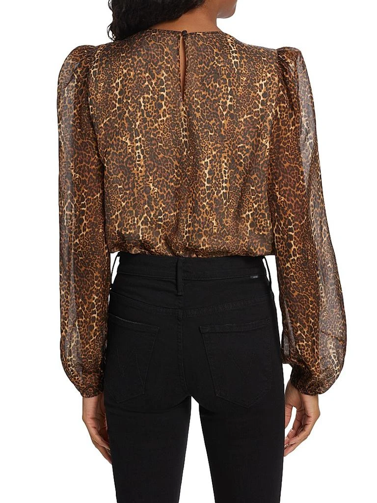 CAMI NYC Isa Leopard Silk Bodysuit 5