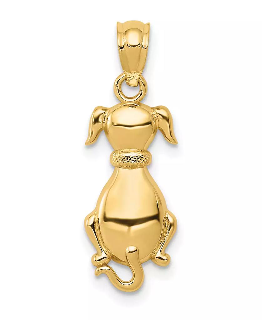 Macy
s Sitting Dog Pendant in 14k Yellow Gold
