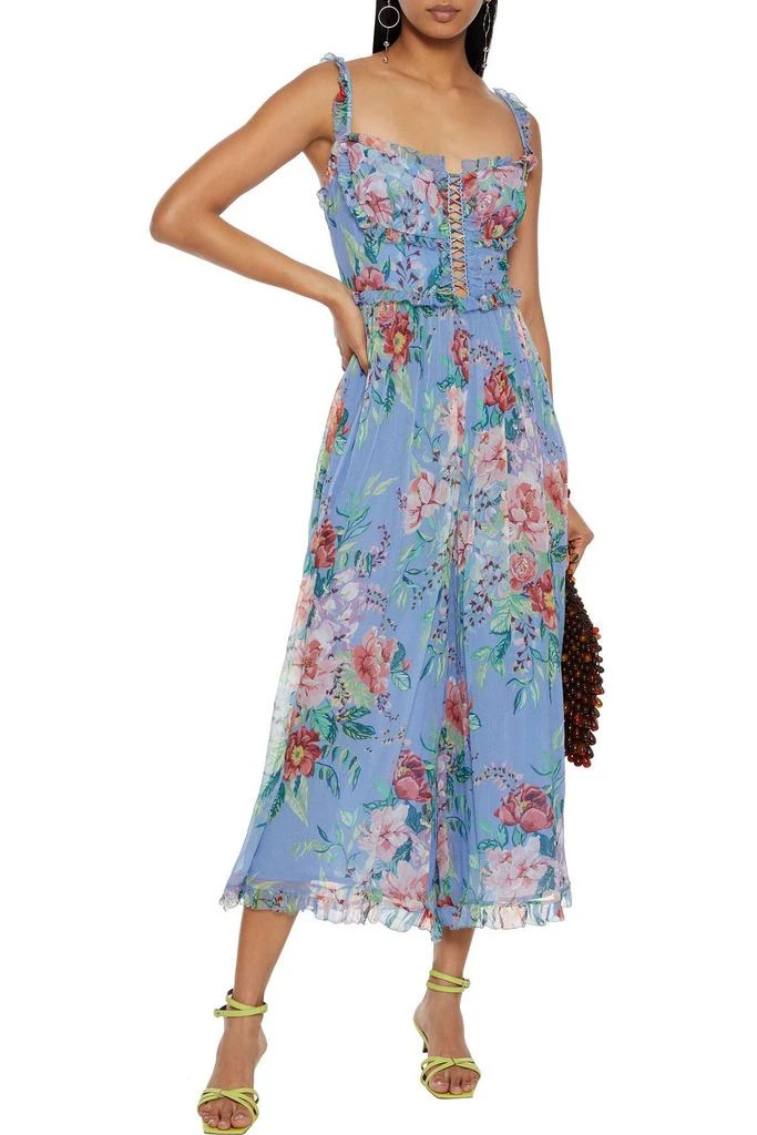 Zimmermann Bellitude Corset cropped floral-print silk-georgette jumpsuit 4