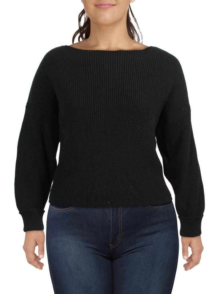 French Connection Millie Mozart Womens Waffle Knit Boat Neck Sweater 4