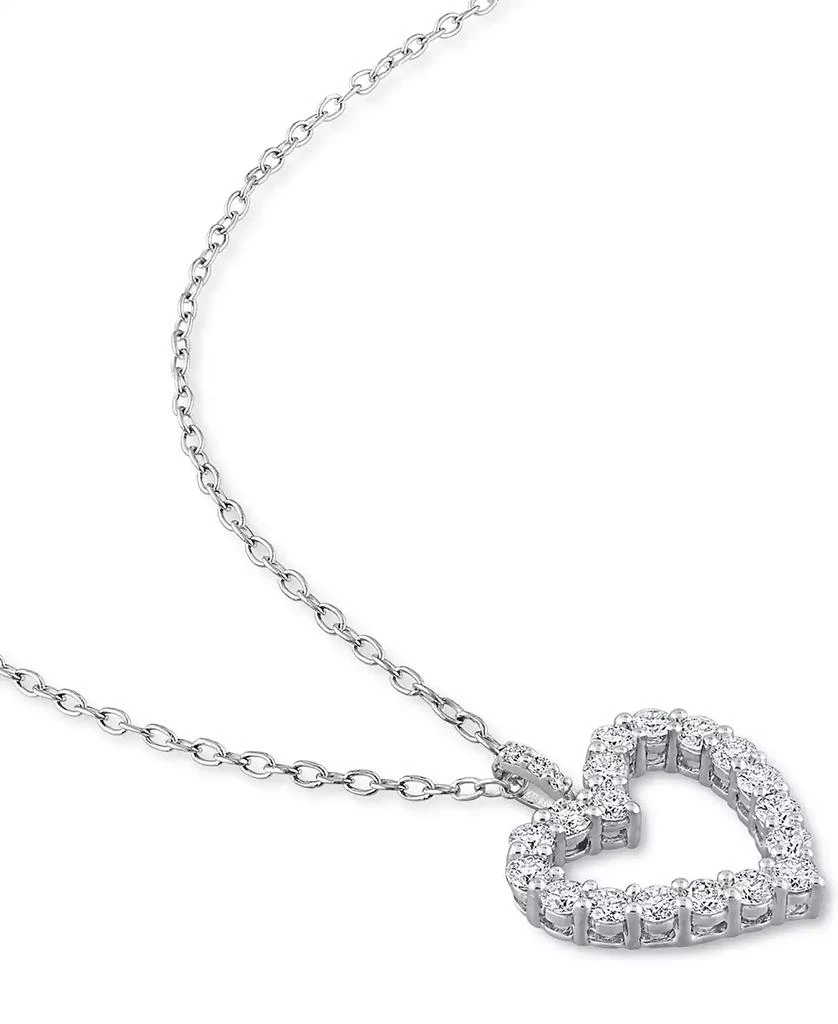 Macy
s Lab-Grown Moissanite Heart 18" Pendant Necklace (5/8 ct. t.w.) in Sterling Silver 4