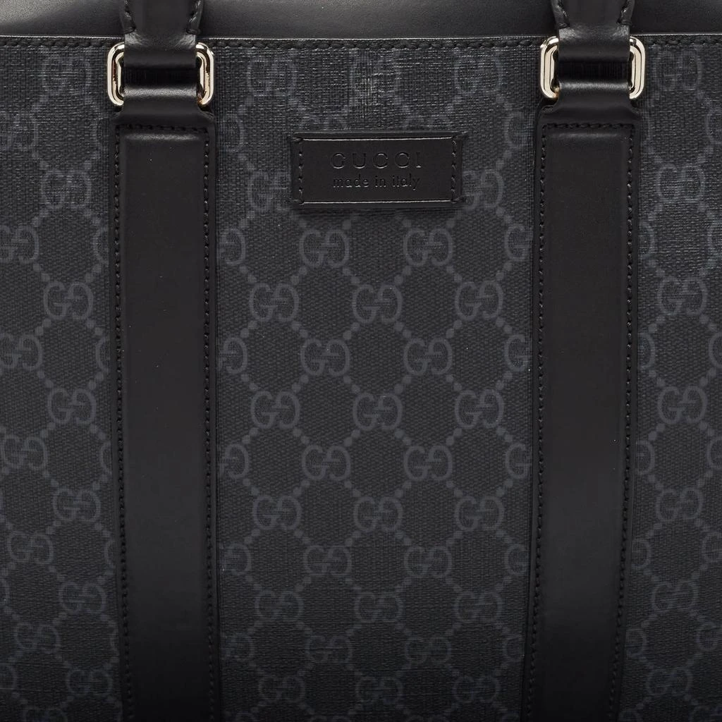 Gucci Gucci Black GG Supreme Canvas and Leather Briefcase Bag 6
