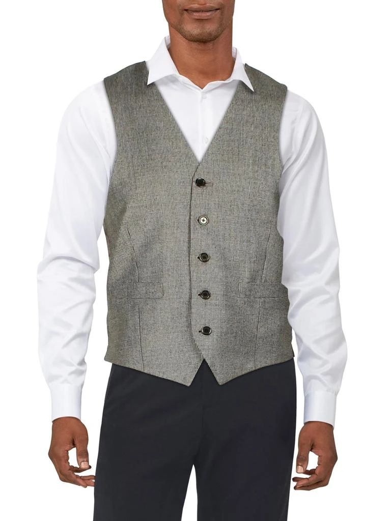 Ralph Lauren Hitchcock Mens Flannel Houndstooth Suit Vest 1