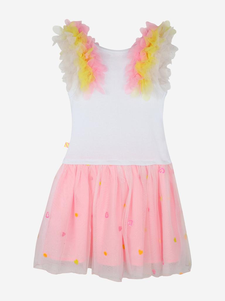 Billieblush Girls Tulle and Sequin Dress in White