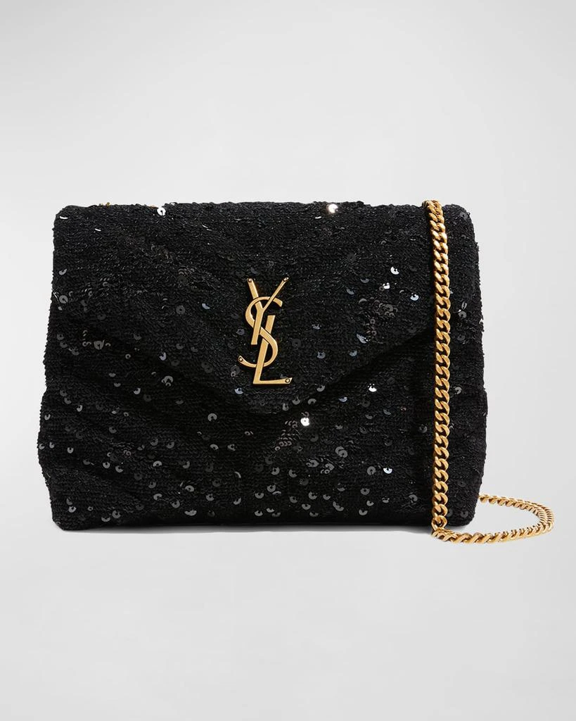 Yves Saint Laurent Loulou Small YSL Sequin Shoulder Bag 1