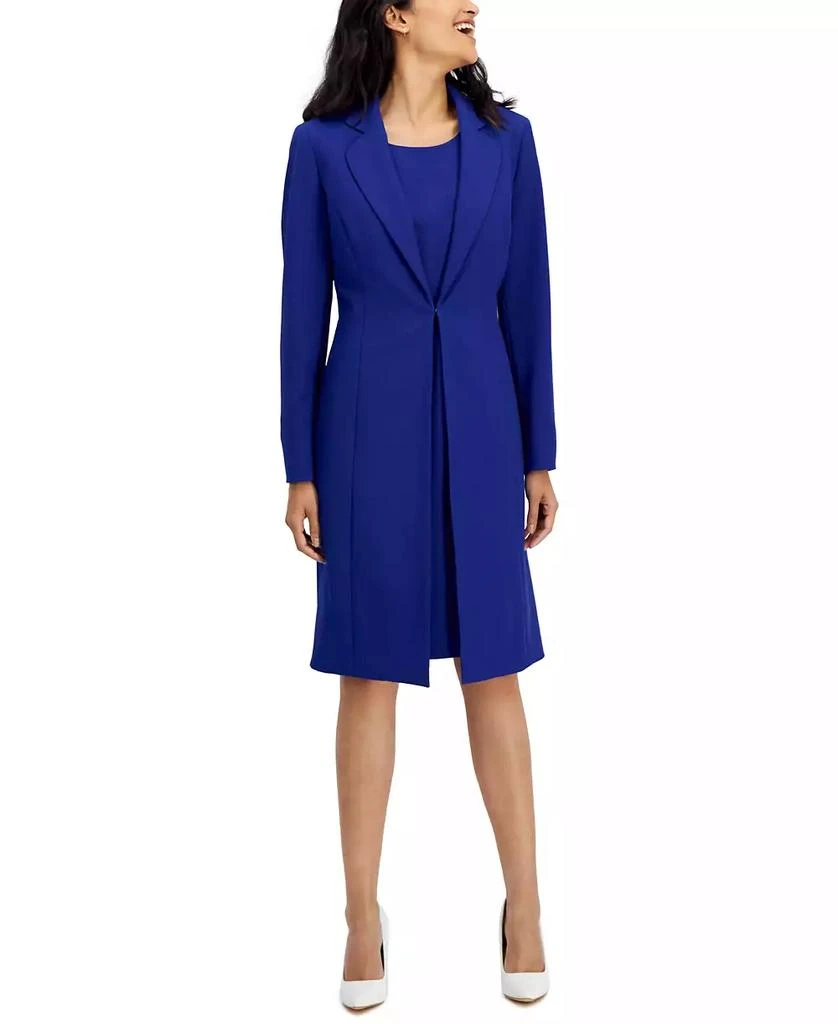 Le Suit Women's Crepe Topper Jacket & Sheath Dress Suit, Regular and Petite Sizes 1