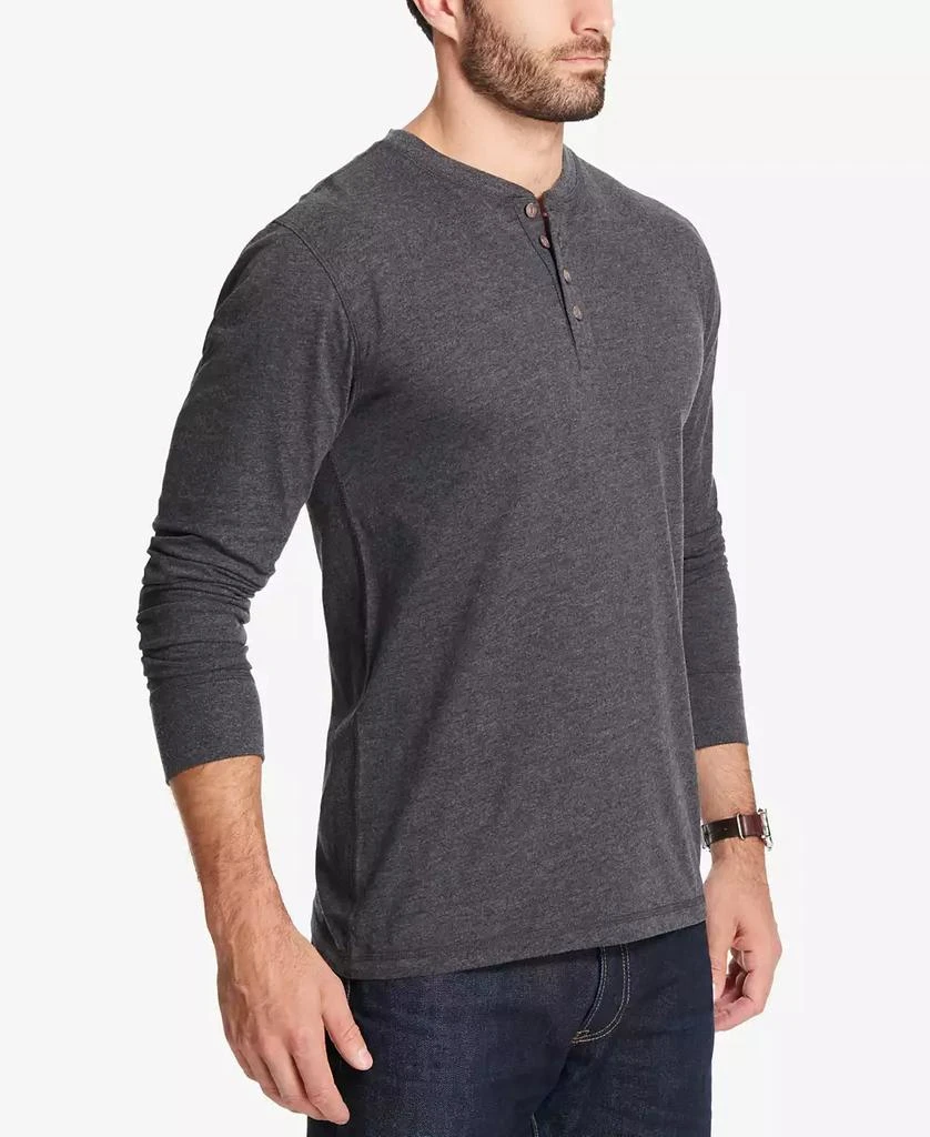 Weatherproof Vintage Men
s Long Sleeve Brushed Jersey Henley T-shirt