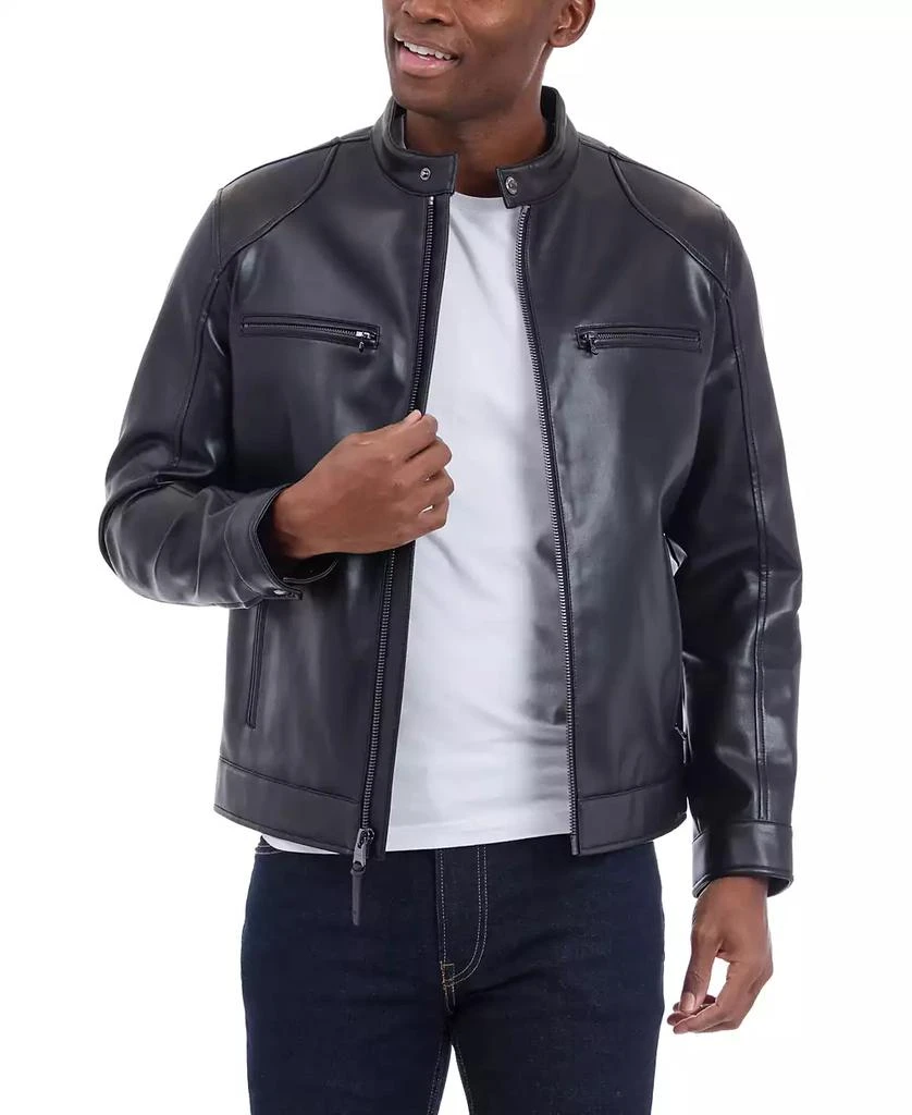 Michael Kors Men's Faux Leather Moto Jacket 2